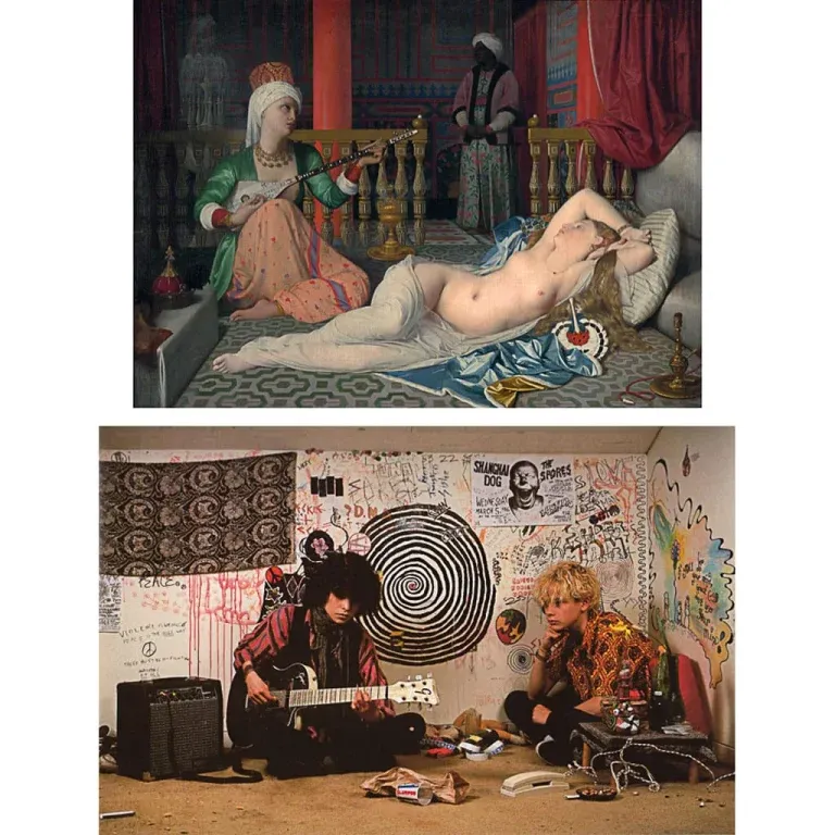 Ingres « L’odalisque avec l’esclave », 1843 | Jeff Wall, « The Guitarist », 1987.