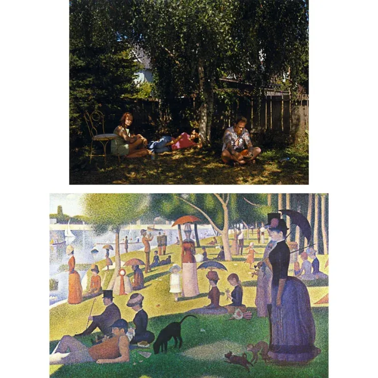Jeff Wall / Georges Seurat, « Un dimanche après-midi à l’île de la Jatte, 1884-86.