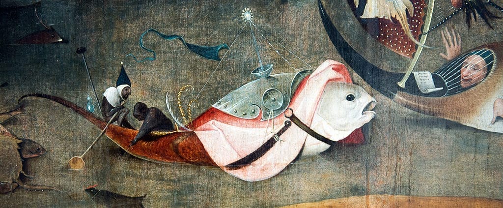 Détail du triptyque de la tentation de saint Antoine. Jérôme Bosch.