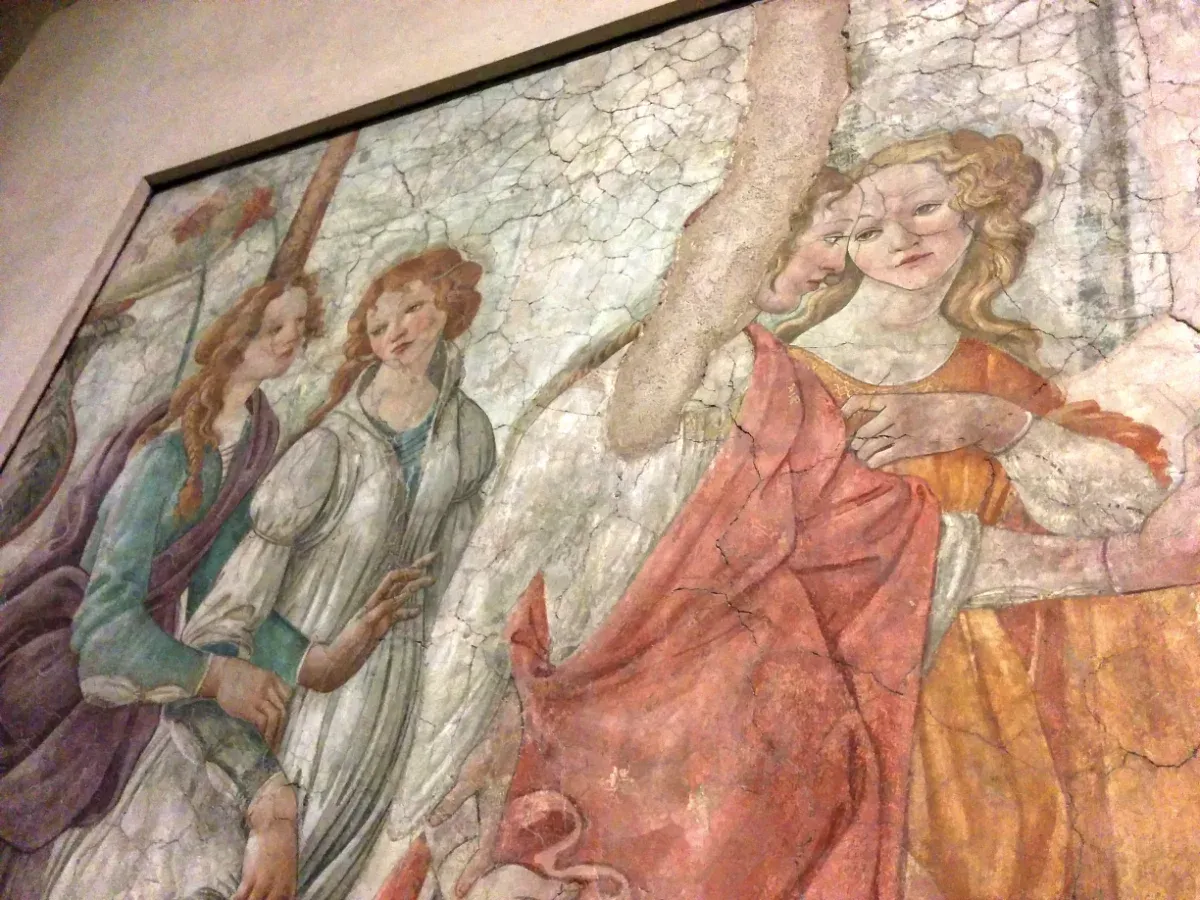 Sandro Botticelli. Vénus et les trois Grâces offrant des présents à une jeune fille.