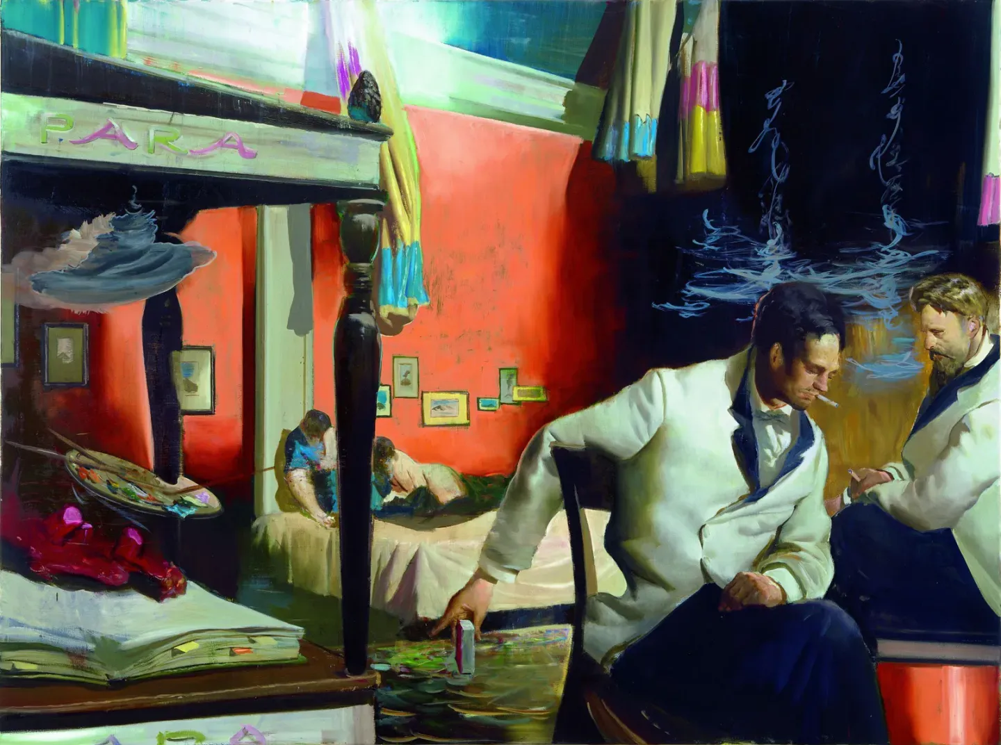 Neo rauch et juxtapositions narratives.