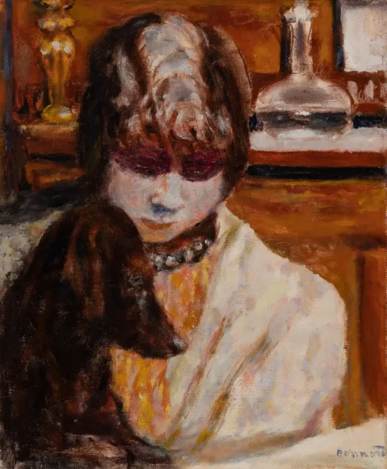 Pierre Bonnard Femme au chien (Marthe Bonnard), 1925.