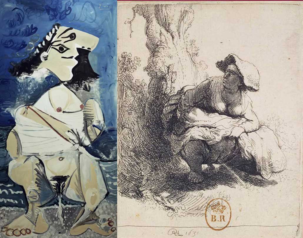 Picasso | Rembrandt, « La femme qui pisse ».
